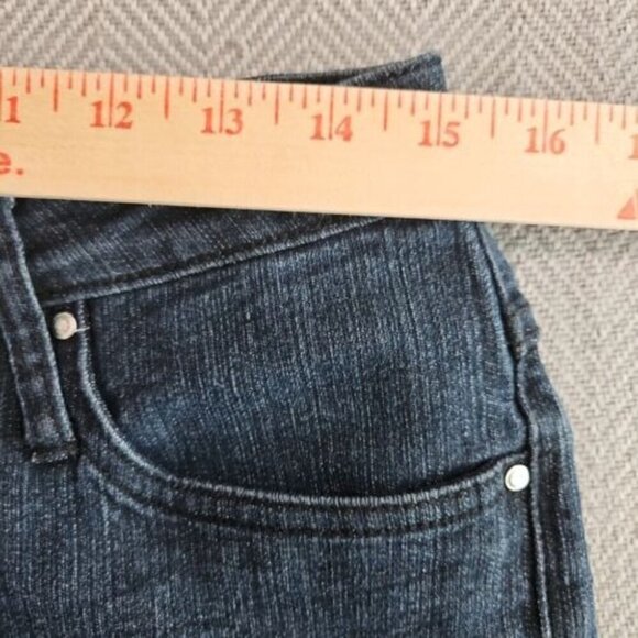 Lexi Jeans Women's Size 14 Dark Blue Boot Cut White Bling Embroidered Pocket - Picture 5 of 16